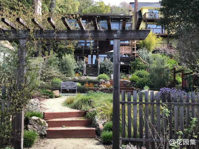 Hillside Yard Offers Scenic Views and Space for Contemplation